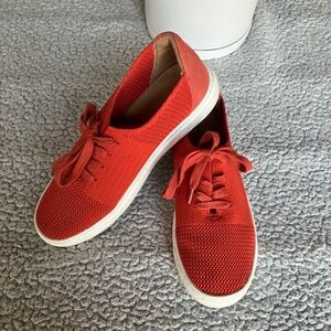 Comfortiva Align "Trista" Woven Mesh Fabric Sneaker - Burnt Orange - Size 8.5